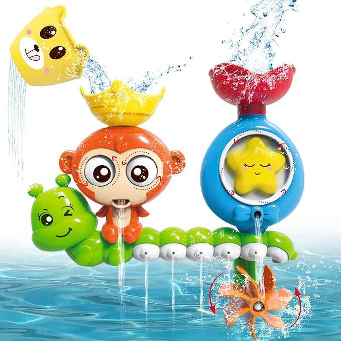 REMOKING Bath Toys for Kids 3 4 5 6 Year Old,Toddler Bath Tub Toys for Baby Infant Boys Girls,Interactive Water Game,STEM Kit Birthday Gift for Boys Girls Bath Time Fun - Adenzo Comfies