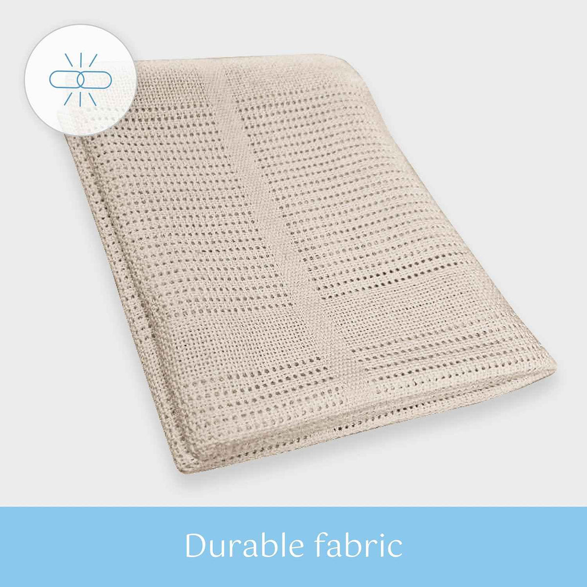 Baby Basics Cream Cellular Blanket Pram Size 100% Cotton 75x100cm NEW