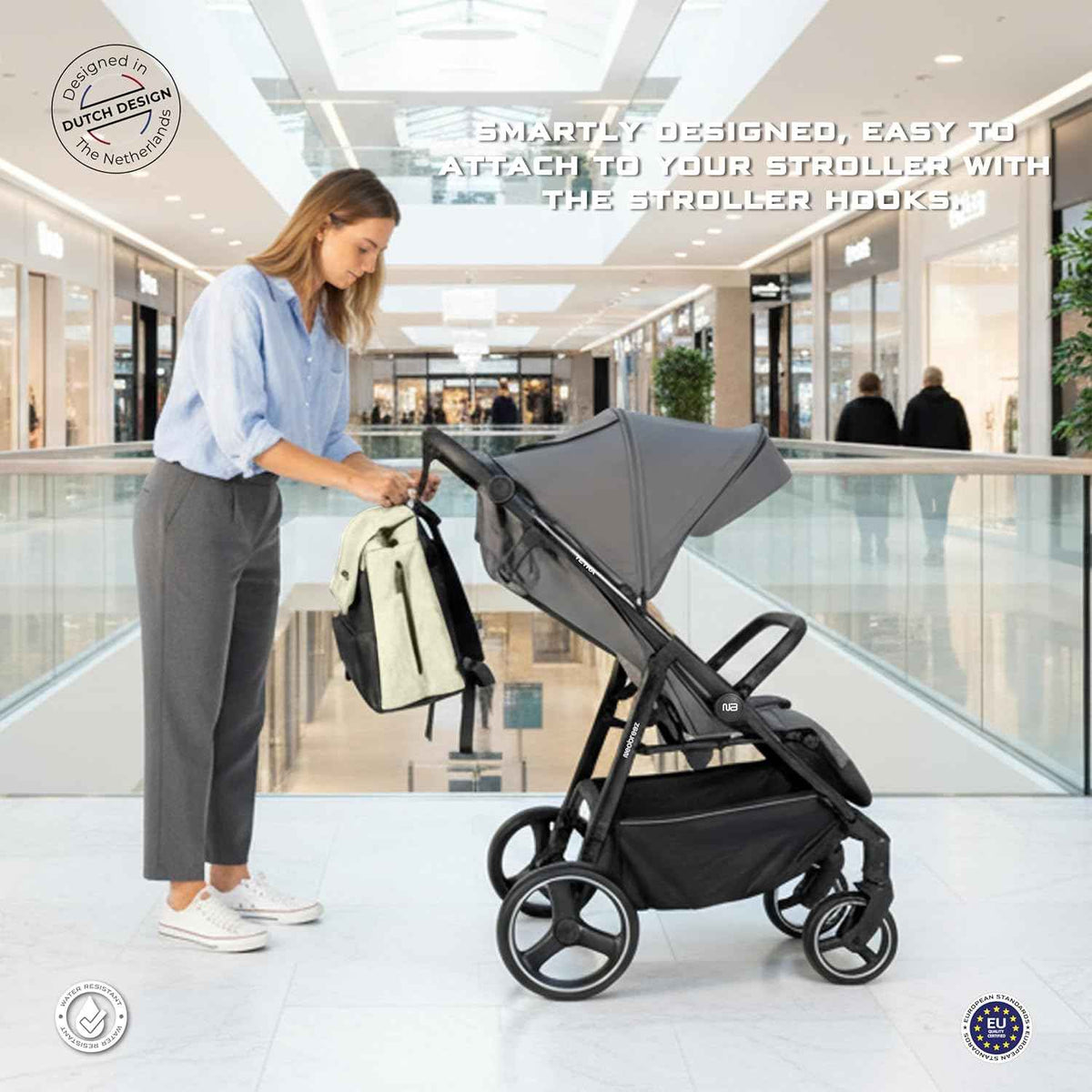 Neobreez ZORI Multifunctional Diaper Nappy Changing Travel Backpack|Water-Resistant Large Capacity |Wet Dry Bag,Organizer Pouches|Trolley Sleeve|Insulated Pockets|Multi-Carry Unisex.