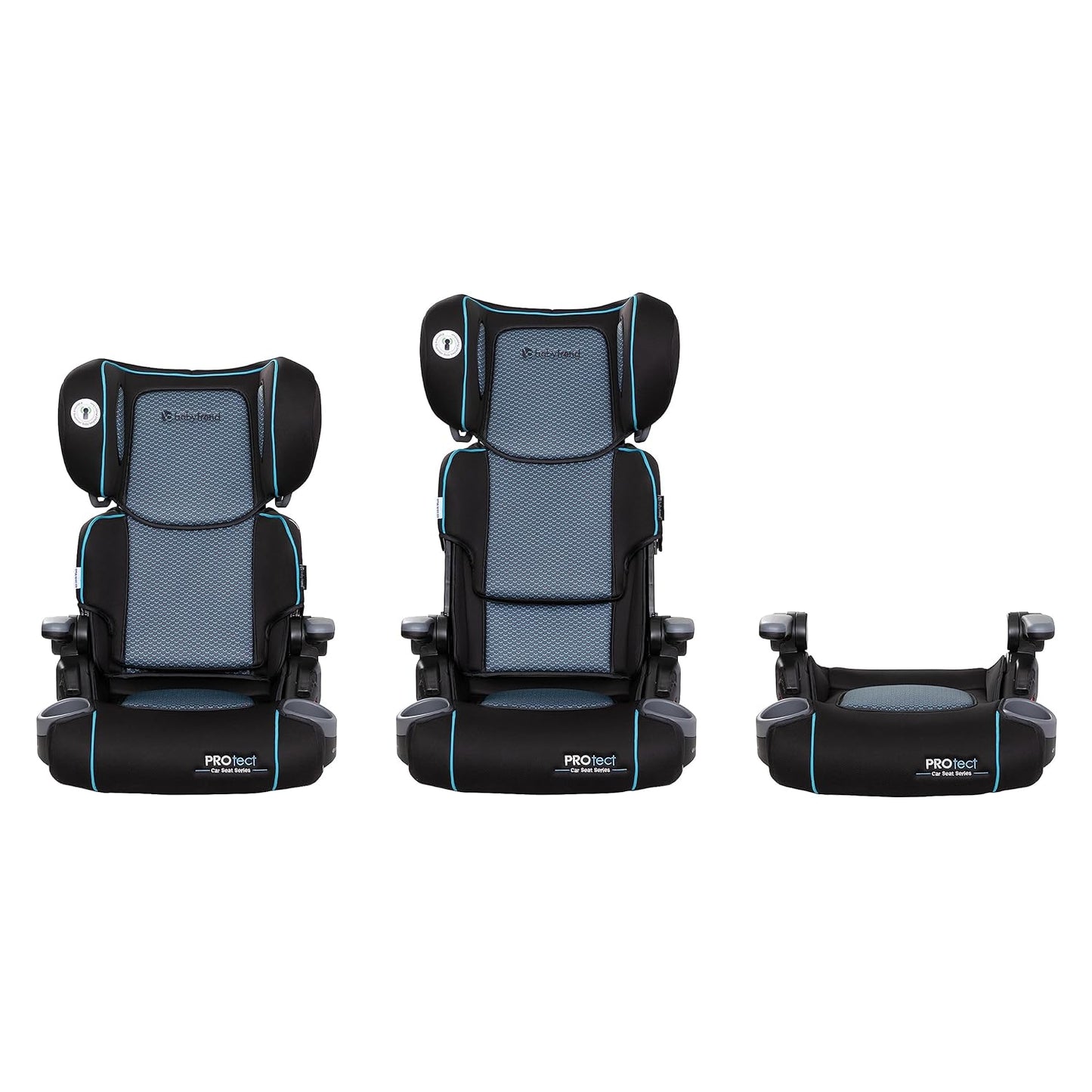 Baby Trend Protect 2 - in - 1 Folding Booster Car Seat, Aqua Tech, Riley, And Grey Tech - Adenzo Comfies