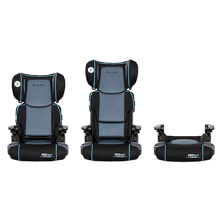 Baby Trend Protect 2-in-1 Folding Booster Car Seat, Aqua Tech, Riley, And Grey Tech
