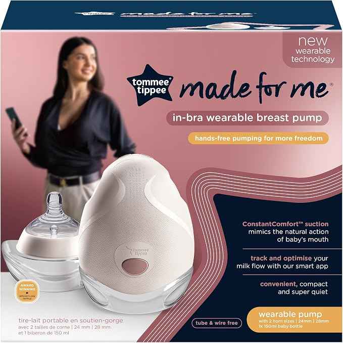 Tommee Tippee Made for Me™ Single  Electric Wearable Breast Pump – Hands‑Free, In‑Bra, Portable & Quiet.