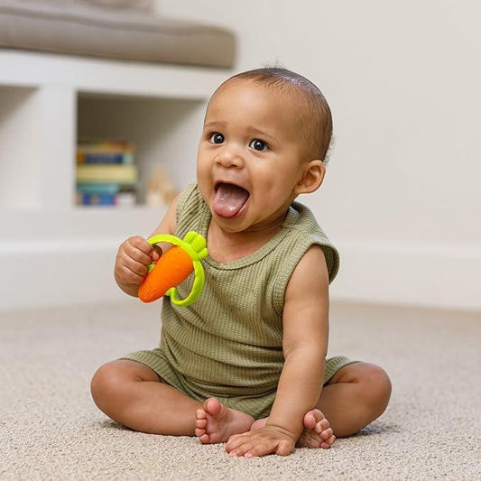 Infantino Silicone Good Bites Textured Carrot Teether – Infant - Adenzo Comfies