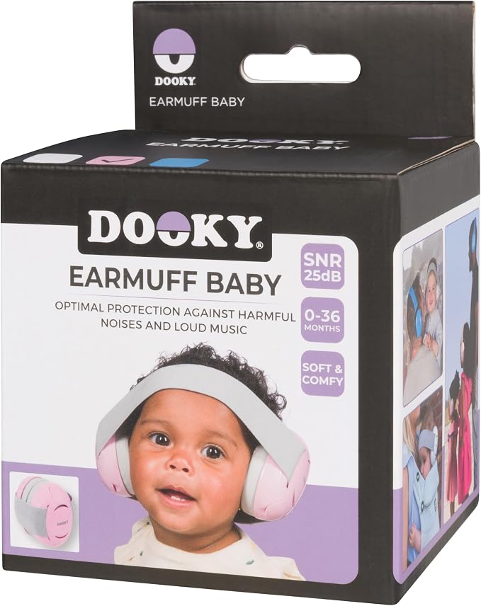 Dooky Baby Ear Protection, Protects Against Harmful Noise and Loud Music, Toddler Ear Defenders, Foldable Cancelling Noise Headphones, 0-3Years, Blue.