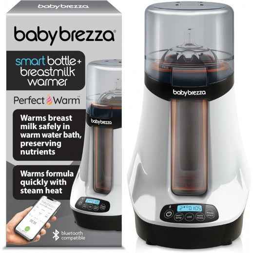 Baby Brezza Safe & Smart Electric Bottle Warmer, Breastmilk + Food Defroster - Universal Fits All Feeding Bottles: Glass Plastic . - Adenzo Comfies