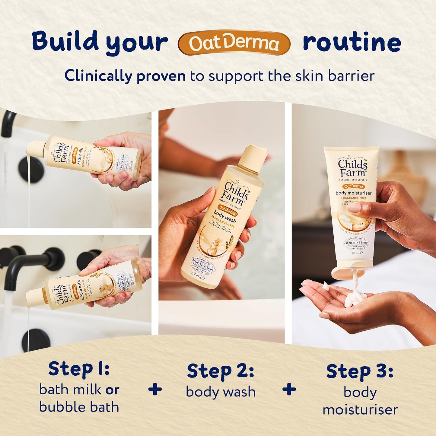 Childs Farm OatDerma Bubble Bath, Fragrance-Free, Gently Cleanses and Soothes, Suitable for Newborns with Dry, Sensitive Skin, 250 ml - Adenzo Comfies