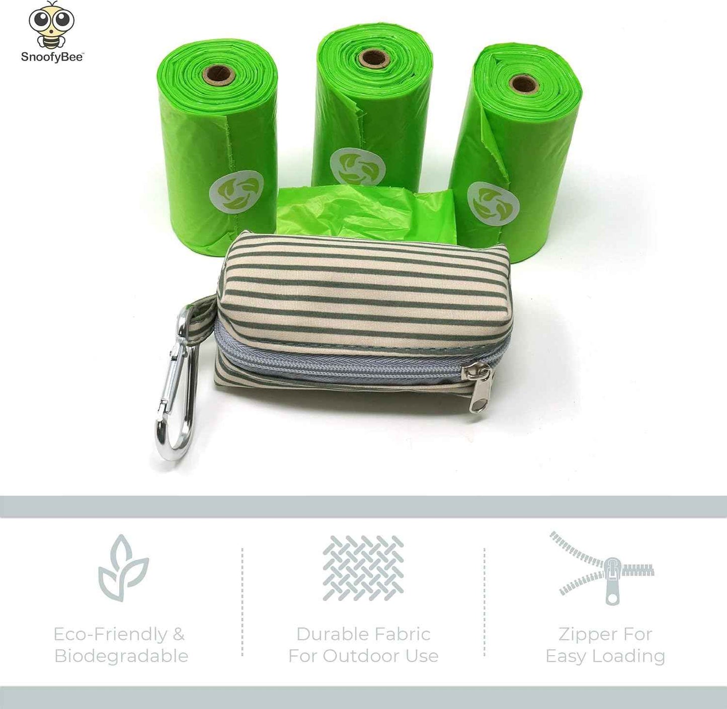 Earth Friendly Diaper Baggy Dispenser with 80 OXO-Degradable Bags with Cardboard Recyclable Core. - Adenzo Comfies