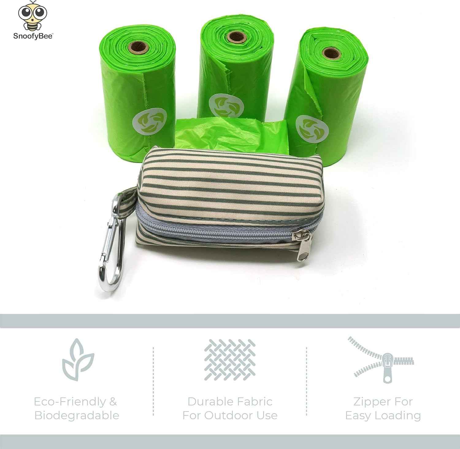 Earth Friendly Diaper Baggy Dispenser with 80 OXO-Degradable Bags with Cardboard Recyclable Core. - Adenzo Comfies