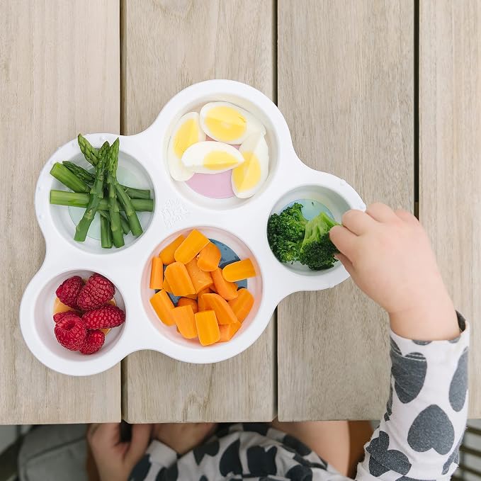 The First Years TFY Senseables Tasty Plate, Fun Mealtime Plate with Compartments, Engaging Design, 0 Month+ - Adenzo Comfies