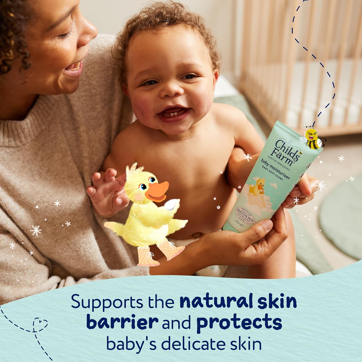 Childs Farm baby moisturiser mildly fragranced - Adenzo Comfies