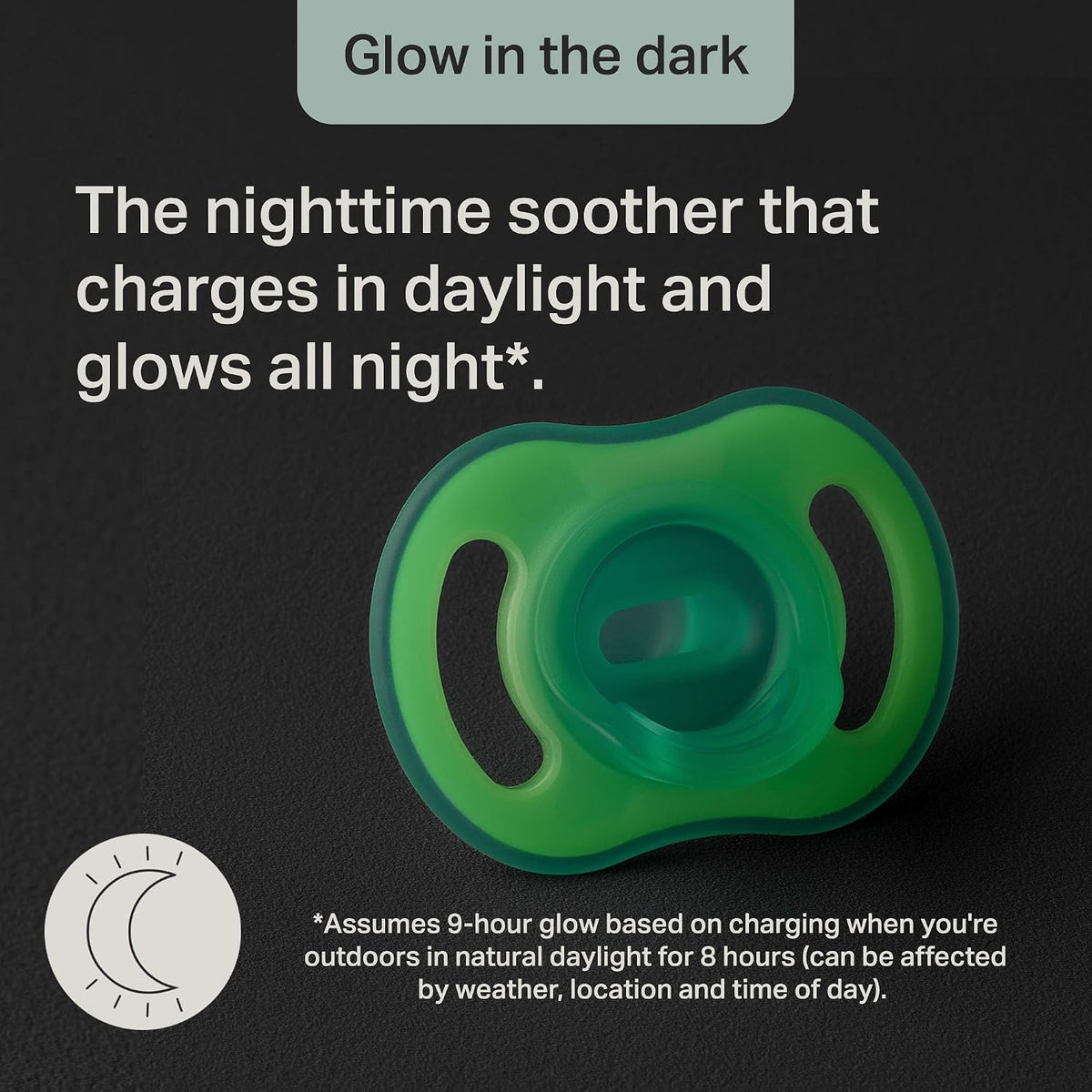 Tommee Tippee Ultra-Light StayPut Night Glow Soother 0-6m Pack of 2.