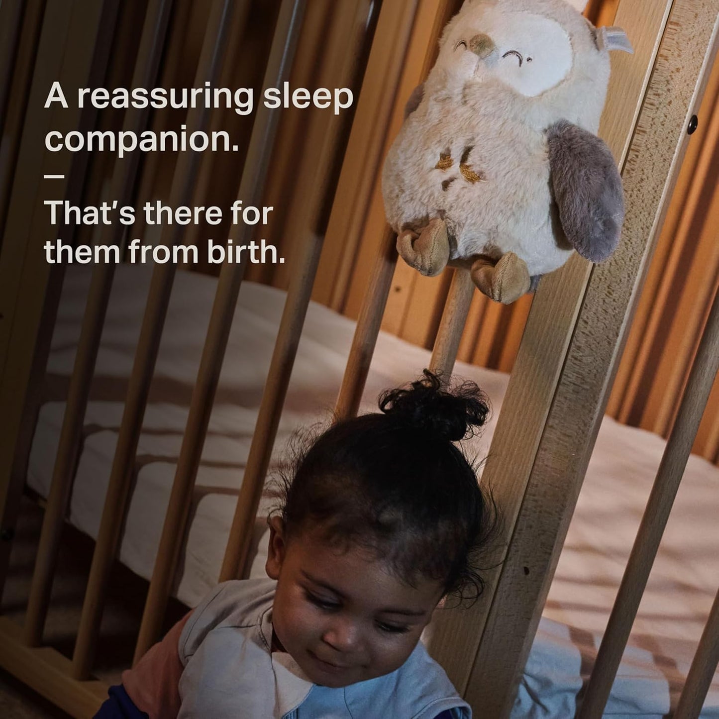 Tommee Tippee OllieOwl Deluxe Baby and Toddler Sound and Light Sleep Aid, Automatic CrySensor Soothes with 3 Natural Sounds and 3 Lullabies, Adjustable Volume, Soft Plush Fabric, USB Rechargeable - Adenzo Comfies