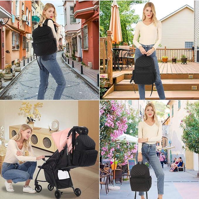 LOVEVOOK Diaper Bag Backpack Large Capacity Baby Bag with Portable Changing Pad, Multifunction Baby Travel Backpack - Adenzo Comfies