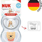 NUK Space Baby Dummy | 0 - 6 Months | Soothers with Extra Ventilation for Sensitive Skin| BPA - Free Silicone | Disney Winnie the Pooh | 2 Count - Adenzo Comfies