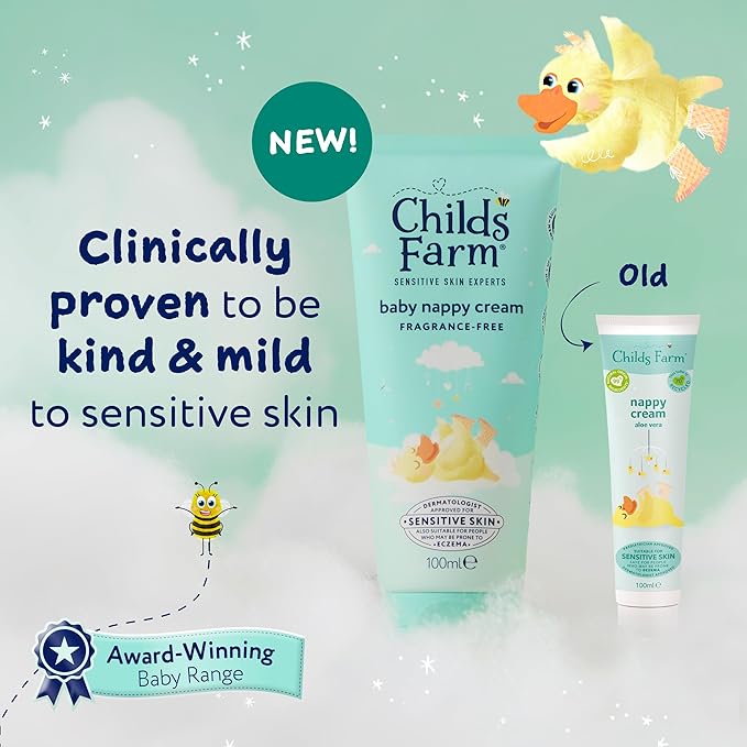 Childs Farm | Baby Nappy Cream 100ml | Aloe Vera | Suitable Newborns With Dry, Sensitive & Eczema-prone Skin - Adenzo Comfies