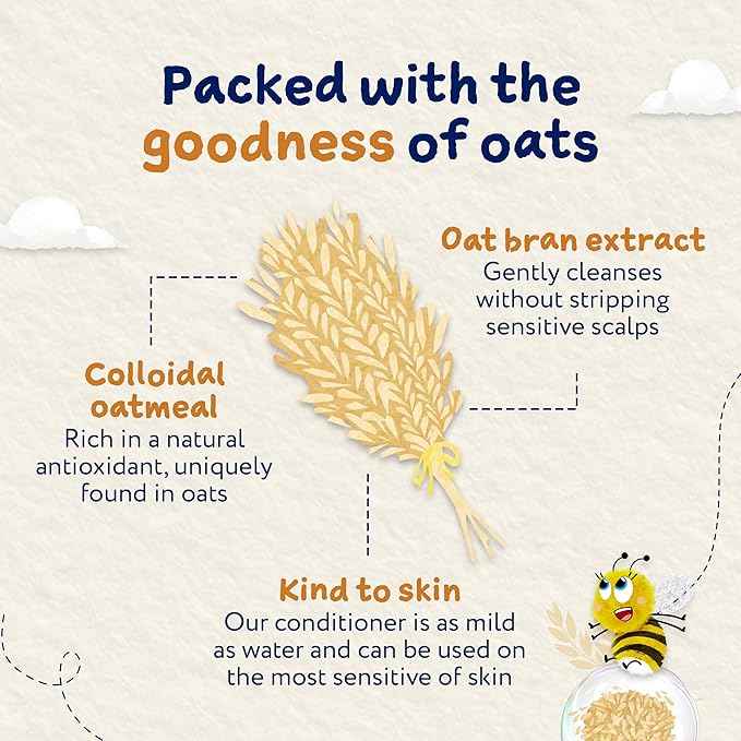 Childs Farm OatDerma Hair Conditioner, Fragrance and Tear Free, Soothing for Sensitive Skin and Scalp, Baby, Kids, 250ml