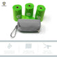 Earth Friendly Diaper Baggy Dispenser with 80 OXO-Degradable Bags with Cardboard Recyclable Core (Grey) - Adenzo Comfies