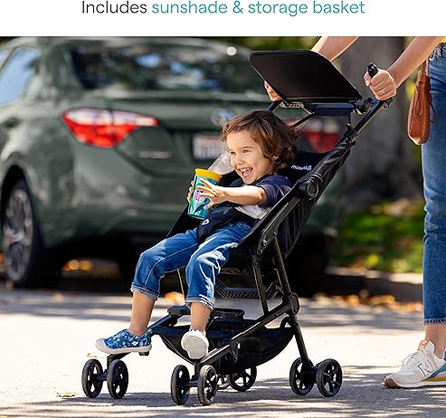 Munchkin Sparrow Travel Stroller for Babies and Toddlers, Ultra Compact and Lightweight, Ideal for Air Travel and Daily Car Commutes, Black - Adenzo Comfies