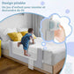 LZQ Folding Bed Barrier for Children Bed Fall Protection for Cot Bed Fall Protection Light Mint Green 1.5m.