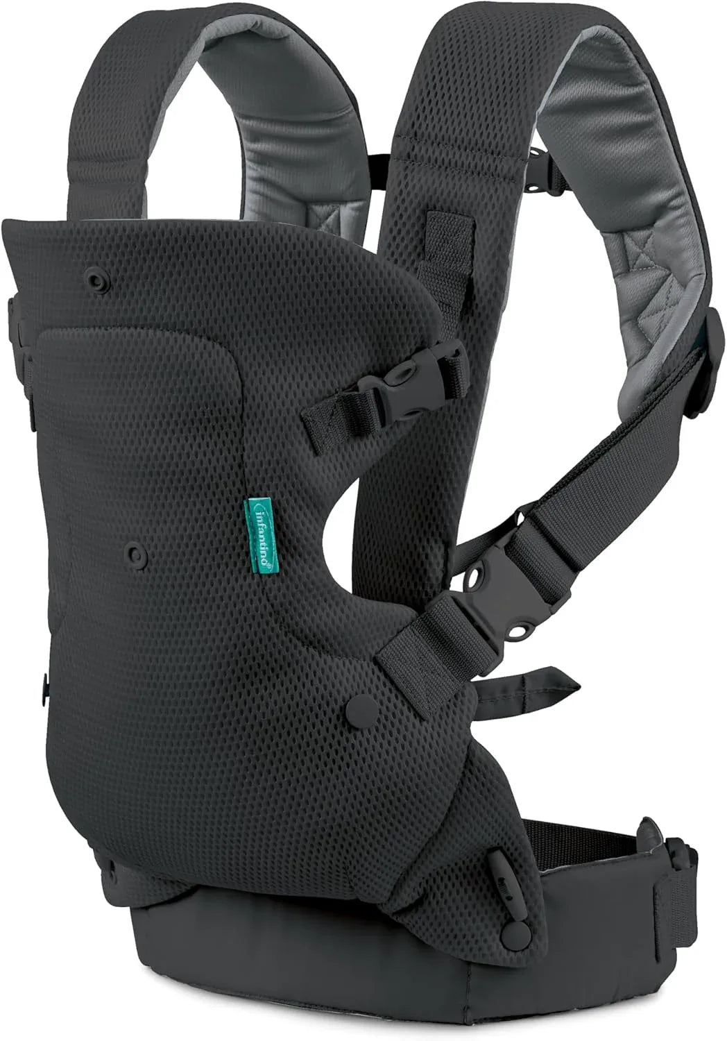 Infantino Flip 4 - in - 1 Light & Airy Convertible Baby Carrier, Adjustable, Ergonomic Babywearing, Registry Essential, Baby Carrier for Newborn to Toddler - Adenzo Comfies