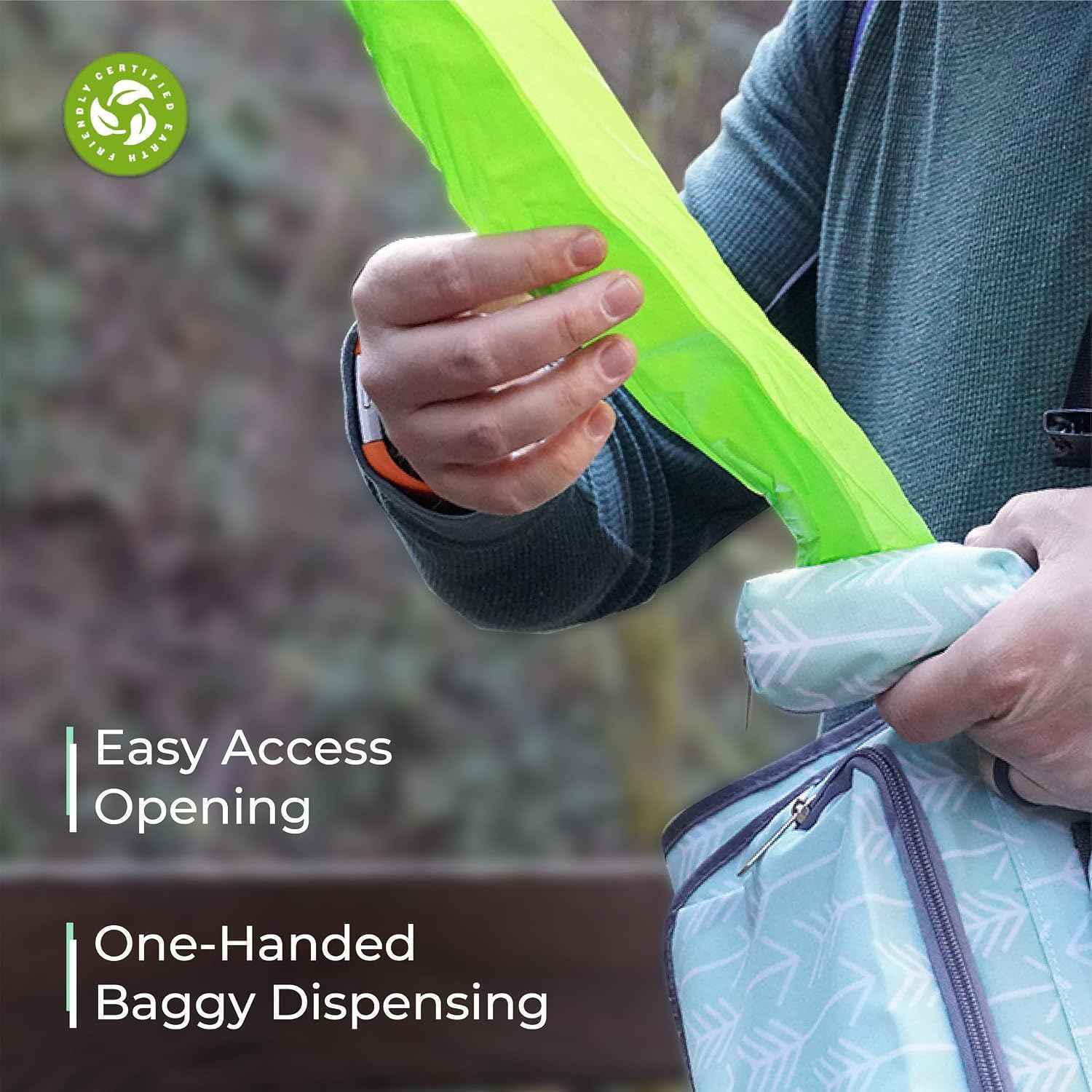 Earth Friendly Diaper Baggy Dispenser with 80 OXO-Degradable Bags with Cardboard Recyclable Core (Blue). - Adenzo Comfies