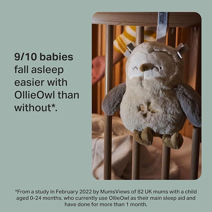 Tommee Tippee OllieOwl Deluxe Baby and Toddler Sound and Light Sleep Aid, Automatic CrySensor Soothes with 3 Natural Sounds and 3 Lullabies, Adjustable Volume, Soft Plush Fabric, USB Rechargeable - Adenzo Comfies