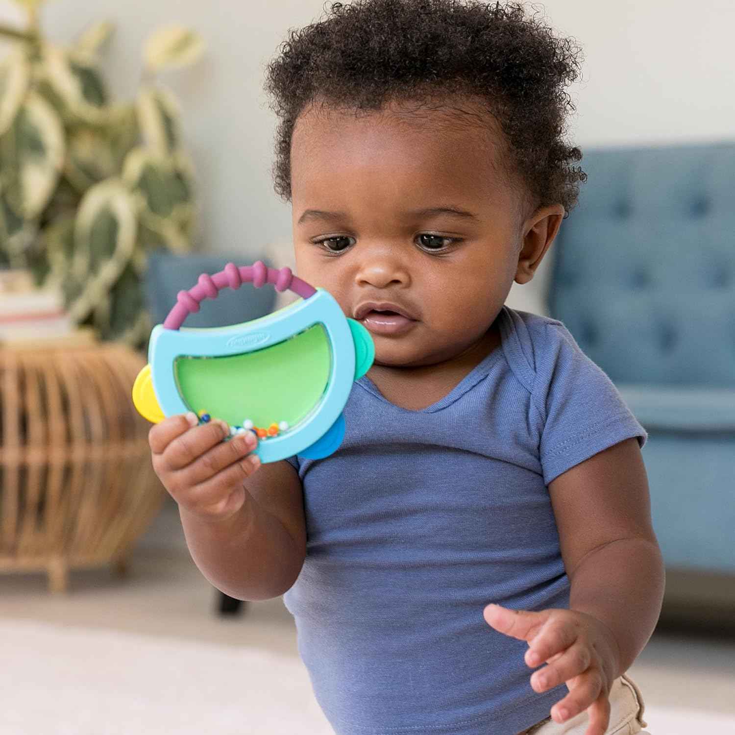 INFANTINO Baby's 1st Teethe and Play Music Set - Baby Essentials 4 Piece Gift Set, Instrument Themed teethers and rattles for Sensory Stimulation and Motor Development, BPA Free