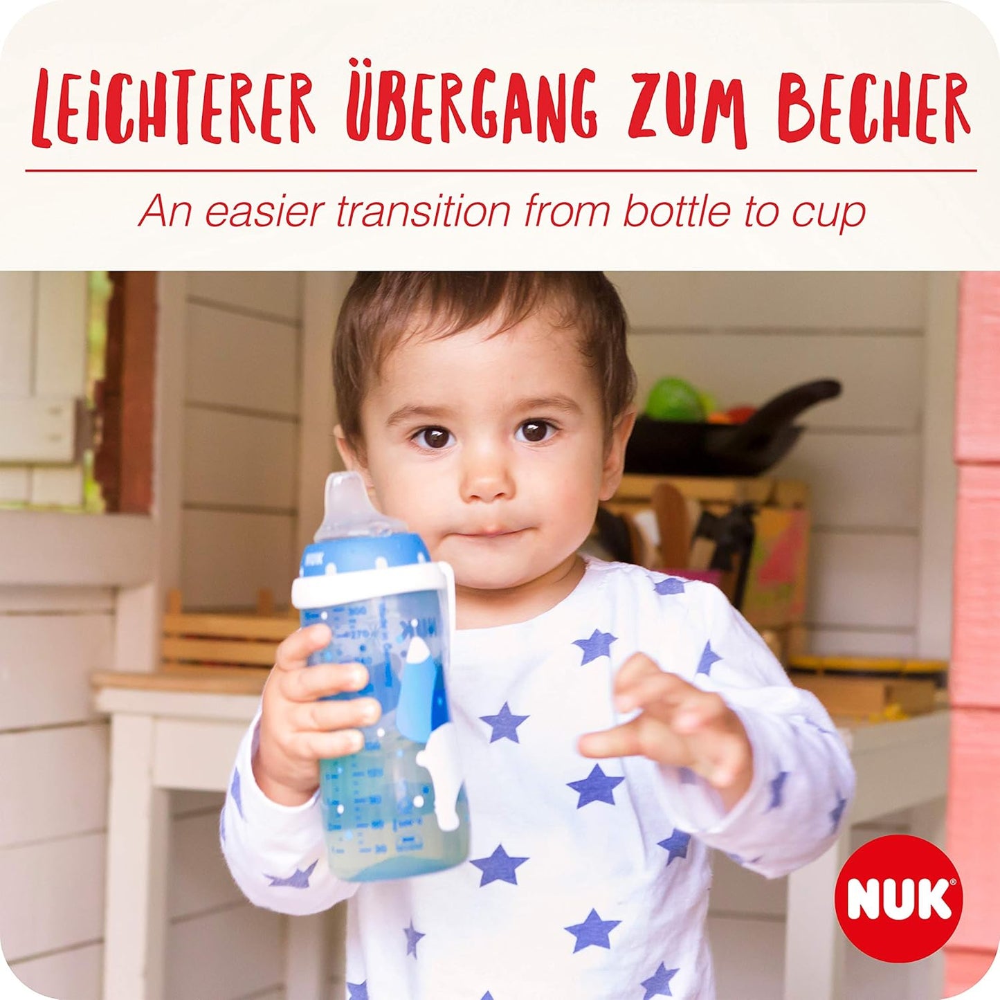 NUK Active Cup Drinking Cup | 12+ Months | Leak - Proof Drinking Spout | Clip & Protective Cap | BPA | 300 ml | Disney Winnie The Pooh | White - Adenzo Comfies