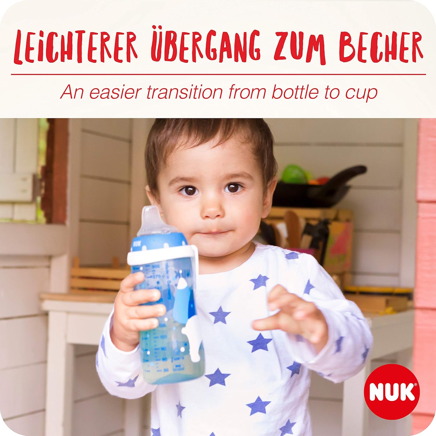 NUK Active Cup Drinking Cup | 12+ Months | Leak - Proof Drinking Spout | Clip & Protective Cap | BPA | 300 ml | Disney Winnie The Pooh | White - Adenzo Comfies