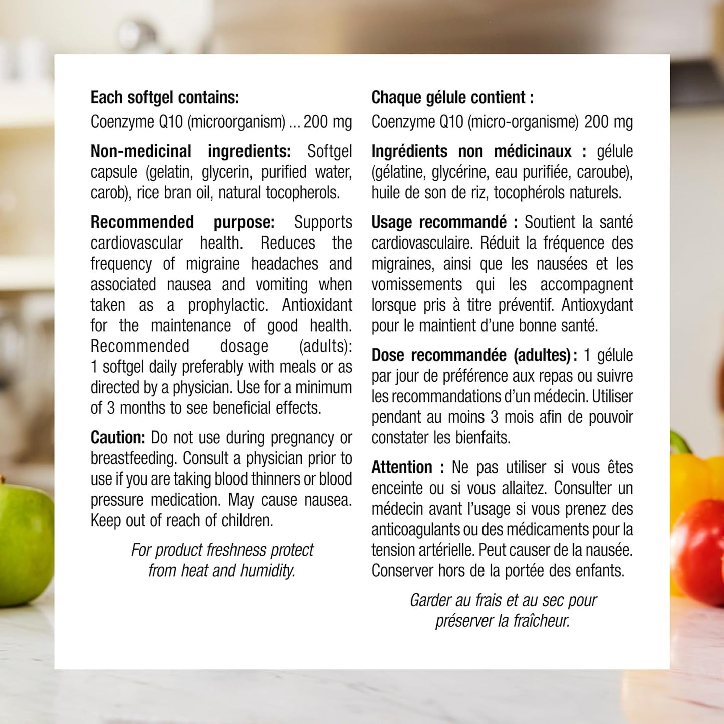 Webber Naturals Coenzyme Q10 (CoQ10) 200 mg, 60 Softgels, High Potency Antioxidant Supplement, for Heart Health and Cellular Energy Production, 60 Day Supply, Gluten Free