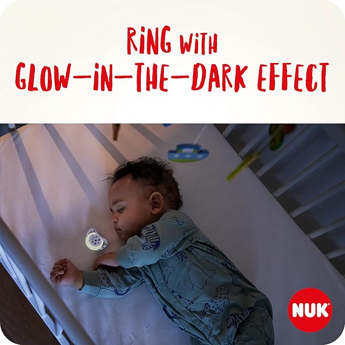 NUK Star Baby Dummy | 0 - 6 Months | Day & Night Soothers | BPA - Free Silicone | Pink Cat | 2 Count - Adenzo Comfies