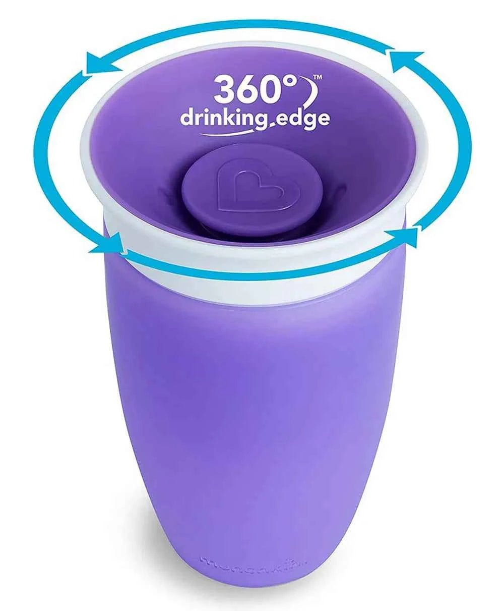 Munchkin Miracle 360° Sippy Cup 296mL - Purple. - Adenzo Comfies