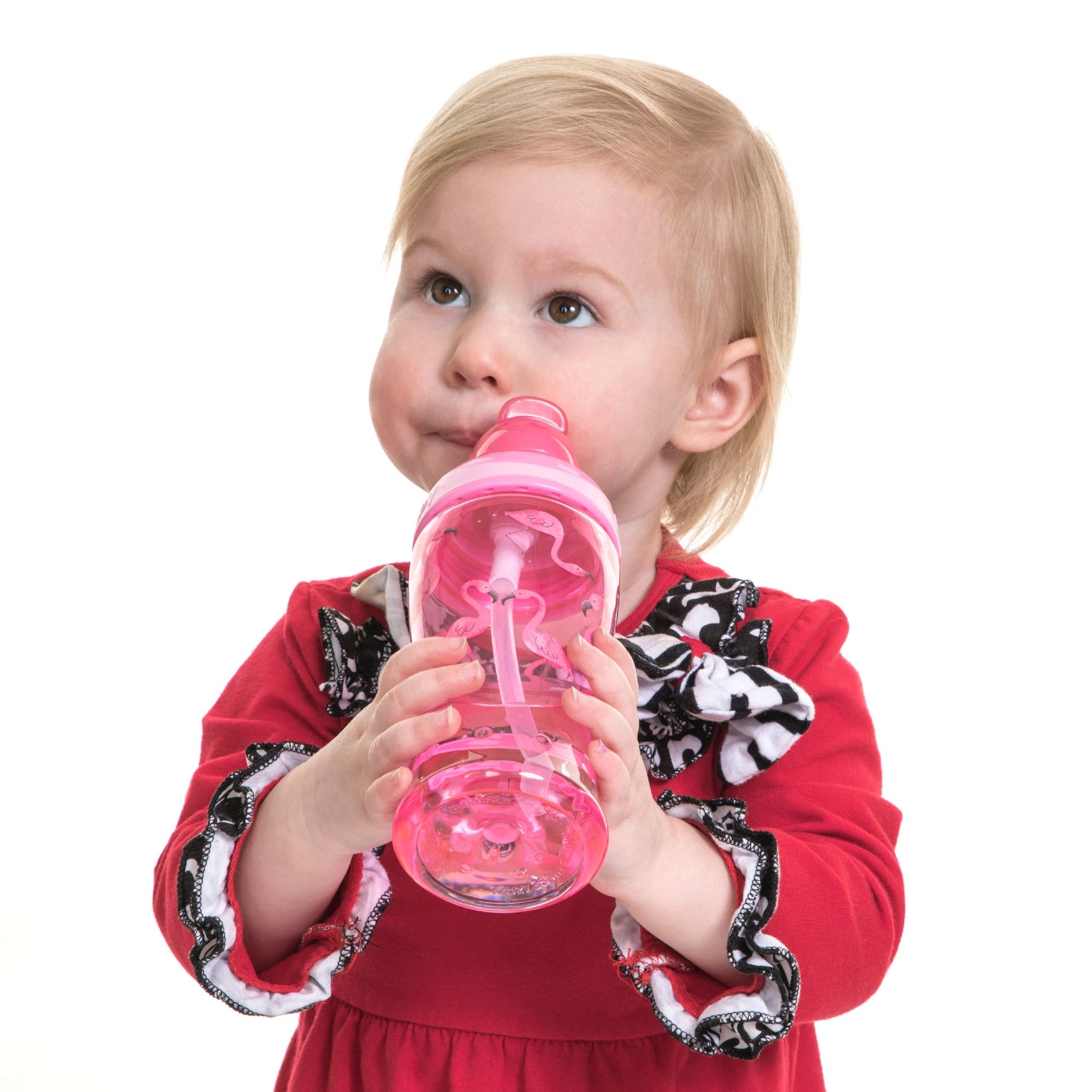 Nûby Flip - It Straw Cup for Children, Drinking Bottle with Straw for Toddlers, BPA - Free, Blue, 360 ml, 12+ Months - Adenzo Comfies