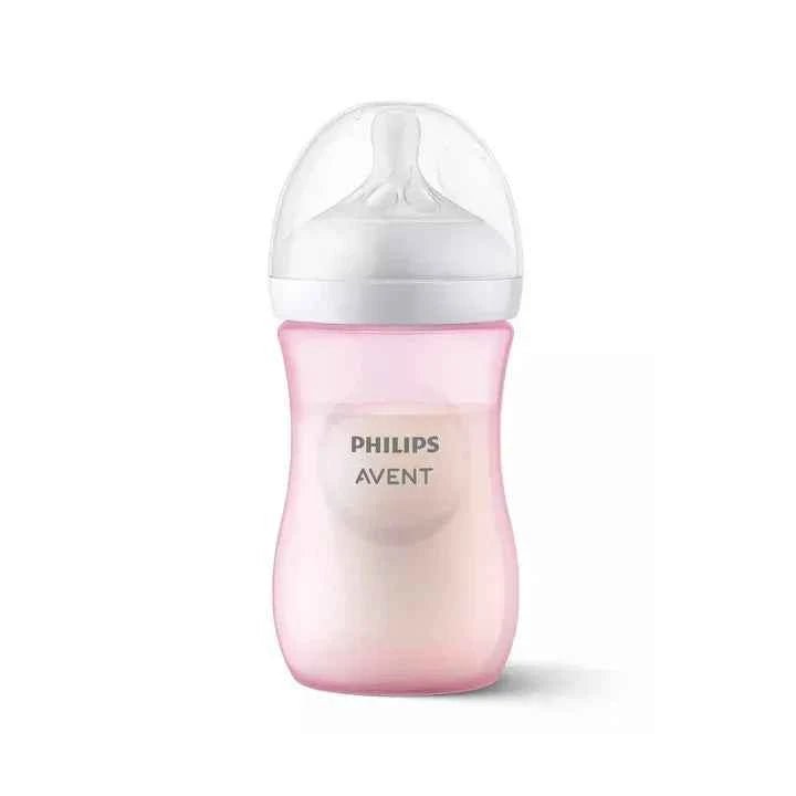 AVENT Philips Natural Response 3.0 Pink Feeding Bottle 260ml - Adenzo Comfies