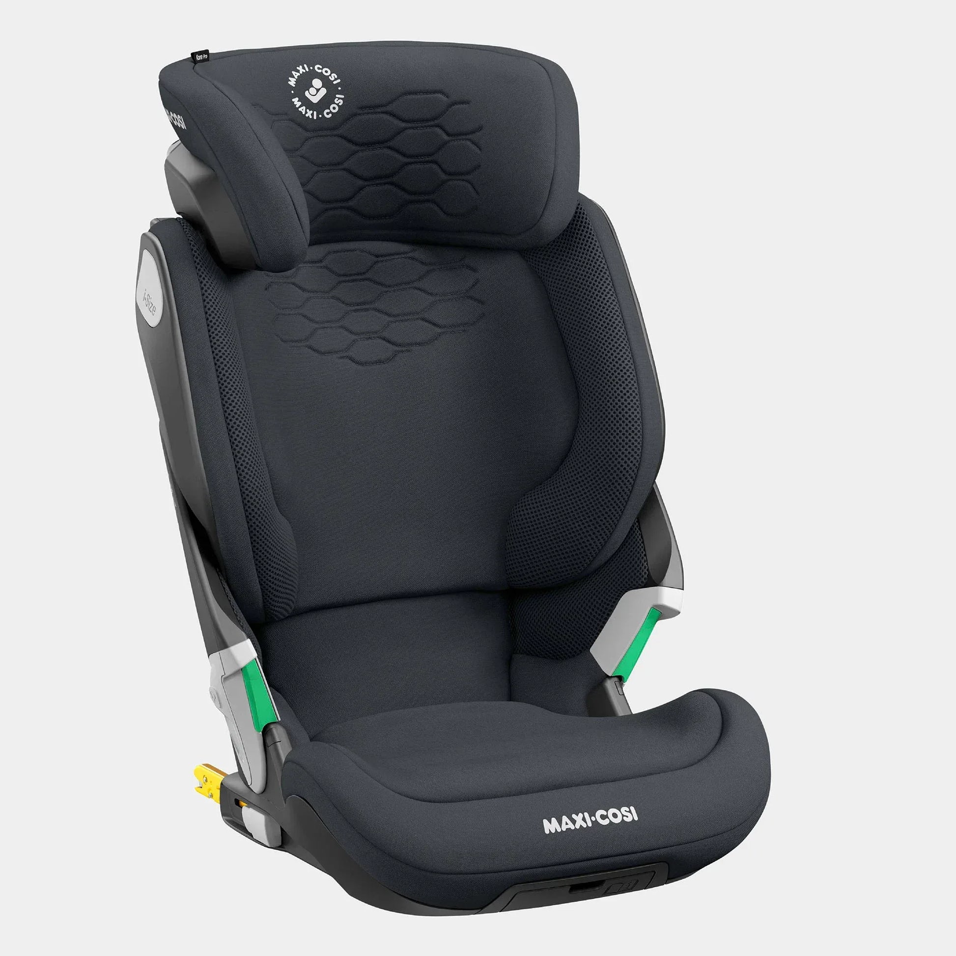 Maxi - Cosi Kore Pro I - Size car seat Authentic Graphite - premium, i - Size compliant high - back booster (100–150 cm, approx. 3.5 to 12 years) designed for independent buckling with a unique ClickAssist light that illuminates the buckle. - Adenzo Comfies