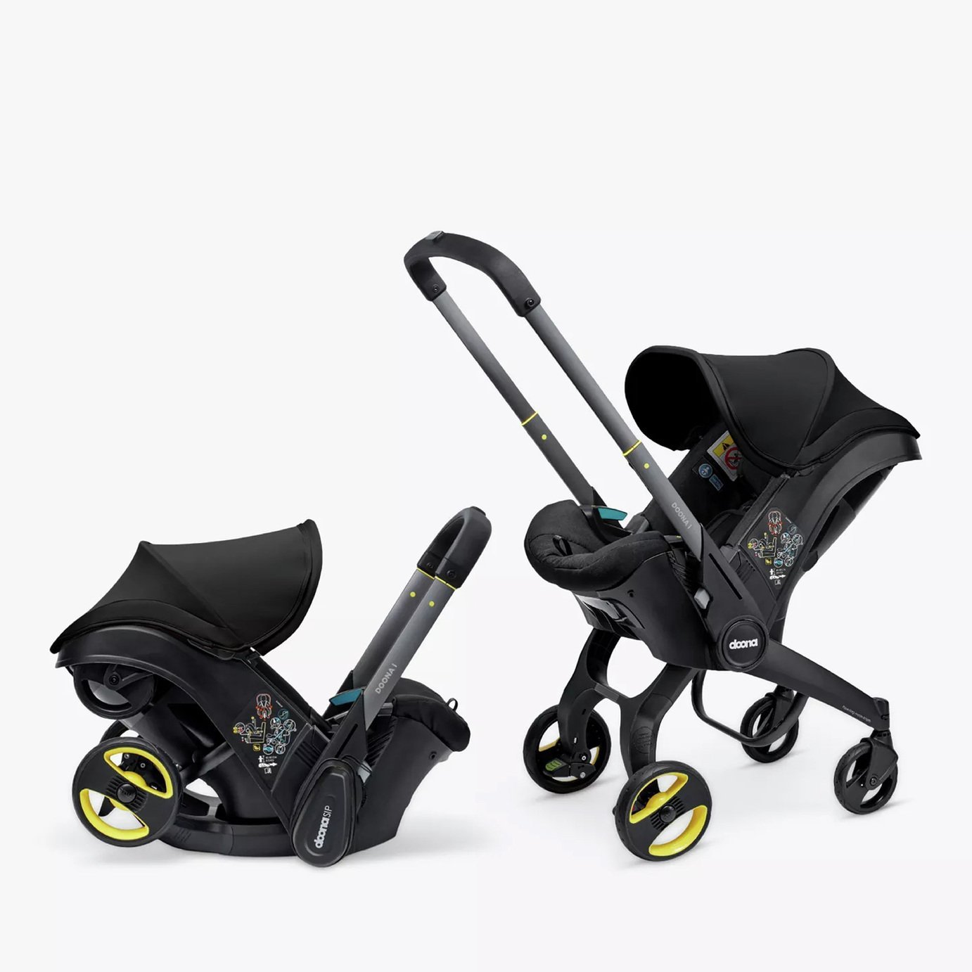 4 in 1 Stroller for 0m+, Car Seat & Stroller in 1 | 3 Reclining Positions, i-Size Certified, Enhanced Safety & Comfort Travel System - Adenzo Comfies