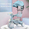 3-in-1 Kids Tricycle Stroller with Parent Handle – Foldable Baby Trolley Bike with Canopy, Adjustable Seat & Safety Guard, Portable Trike for Toddlers (6 Months–4 Years)