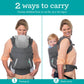 Infantino Cuddle Up Ergonomic Baby Carrier with Teddy Bear Hood | 2-Way Infant & Toddler Front and Back Carry Carrier (5.4–18.1 kg)