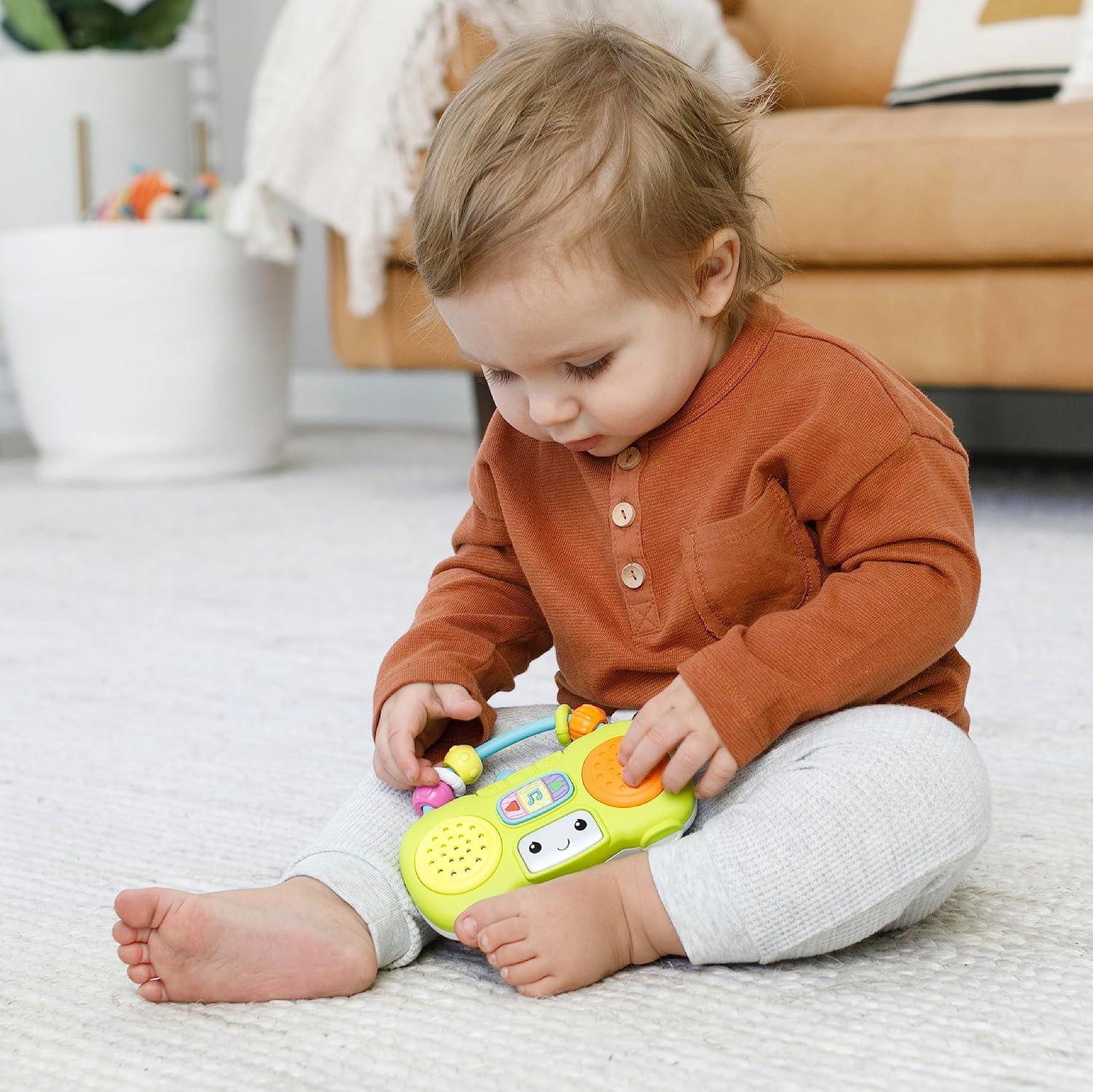 Infantino Music And Light Pretend Mini Boombox Suitable for 6 Months And Above - Adenzo Comfies