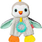 Infantino Cuddly Teether Penguin For Sensory Exploration - Silicone Teether, Teething Relief 0M+