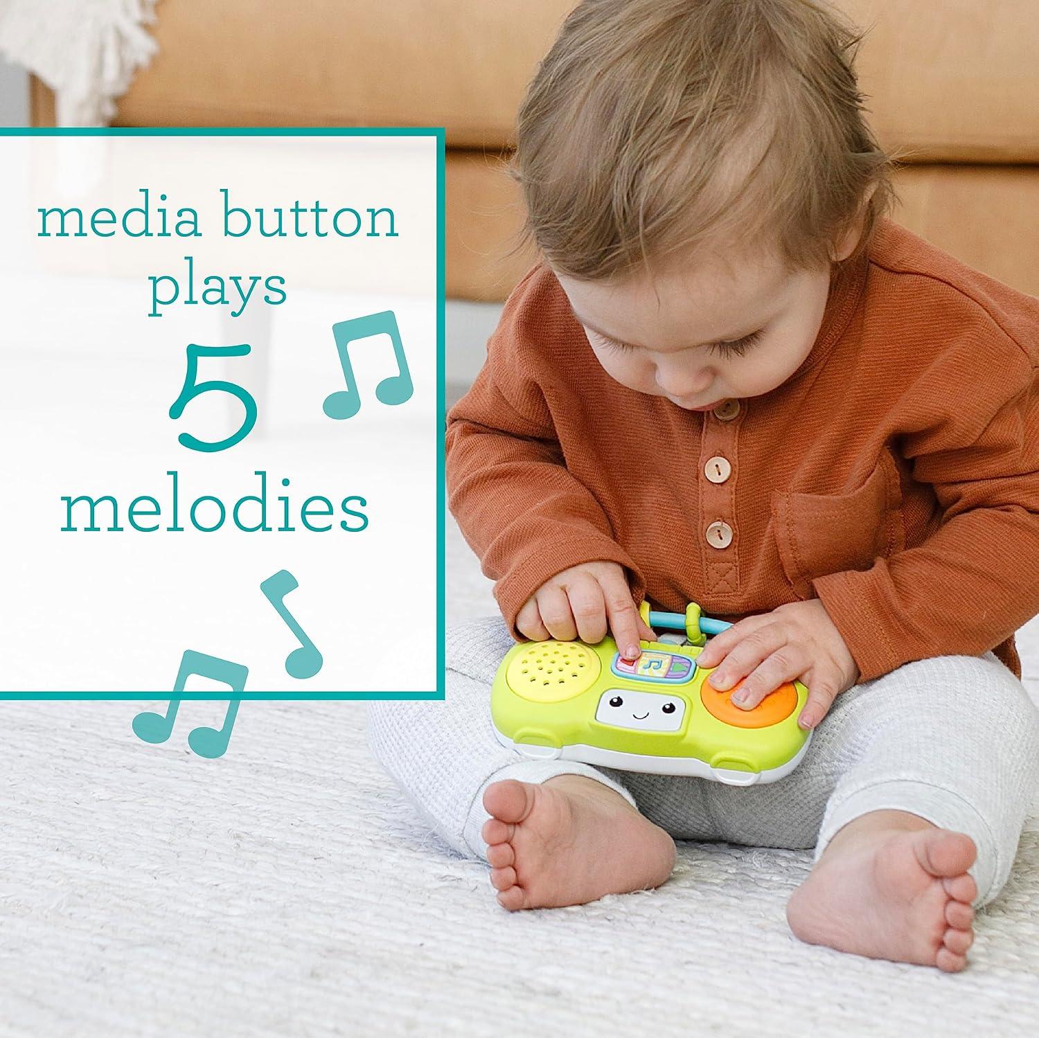 Infantino Music And Light Pretend Mini Boombox Suitable for 6 Months And Above - Adenzo Comfies