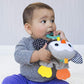 Infantino Cuddly Teether Penguin For Sensory Exploration - Silicone Teether, Teething Relief 0M+