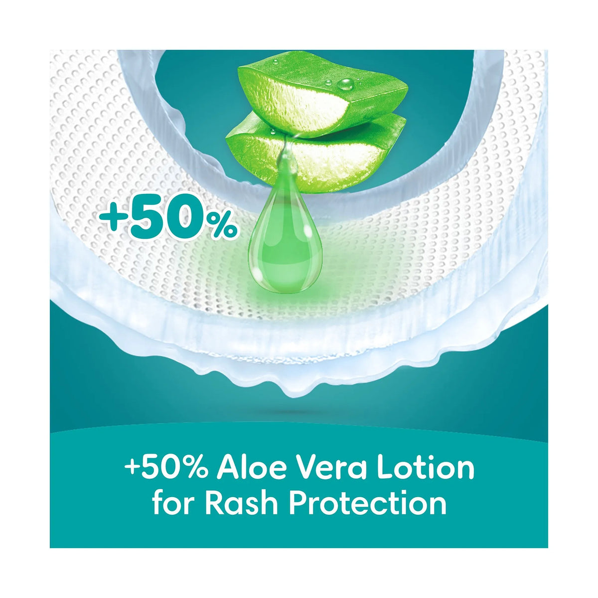 Pampers Rash Protection Taped Diapers with Aloe Vera Lotion – 3X Leak Protection & Comfortable Baby. - Adenzo Comfies