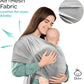 The Moon Brand KaryGo baby Sling Wrap Carrier – Soft, Breathable,Baby Carrier for Newborns & Infants (3.2 - 9 kg) – Hands - Free, Adjustable, Comfortable, and Versatile for Nursing - Mid Grey - Adenzo Comfies