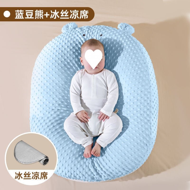 Muslin Baby Lounger Cover with Snuggle Me Lounger, Infant Lounger Pillow. - Adenzo Comfies