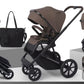 2 in 1 Foldable Burbay E83 Stroller & Bassinet, Travel System with Pushchair, Bassinet, Stroller, Storage Basket, and a Handbag, 0-36 Months - Adenzo Comfies