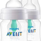 AVENT Philips Anti - Colic Baby Bottle with AirFree 4oz, 2pk, SCF400/24,Clear - Adenzo Comfies