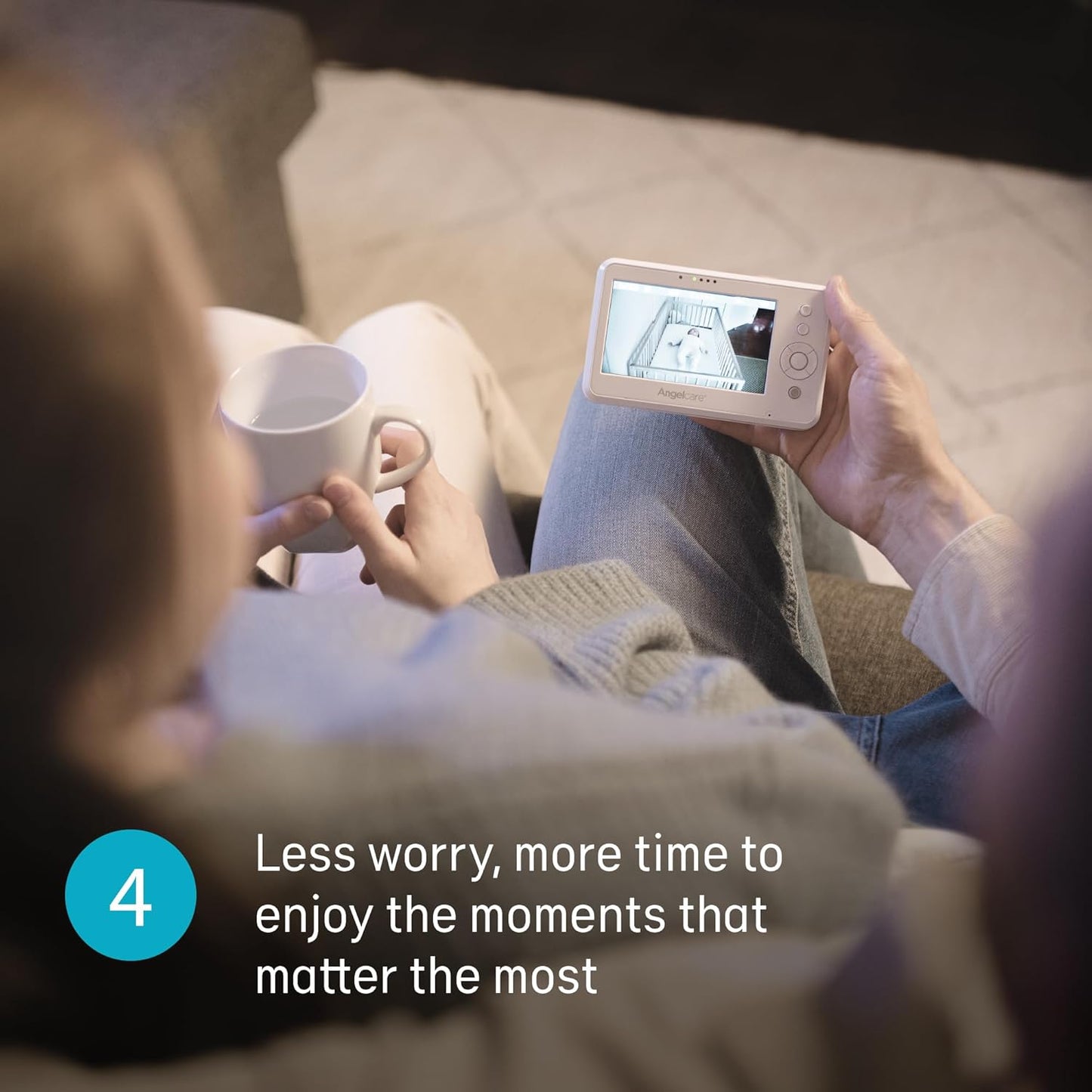 Angel care AC25-1 Movement Monitor with Video & Sound, no wifi, Medically Certifed, movement monitoring - Adenzo Comfies