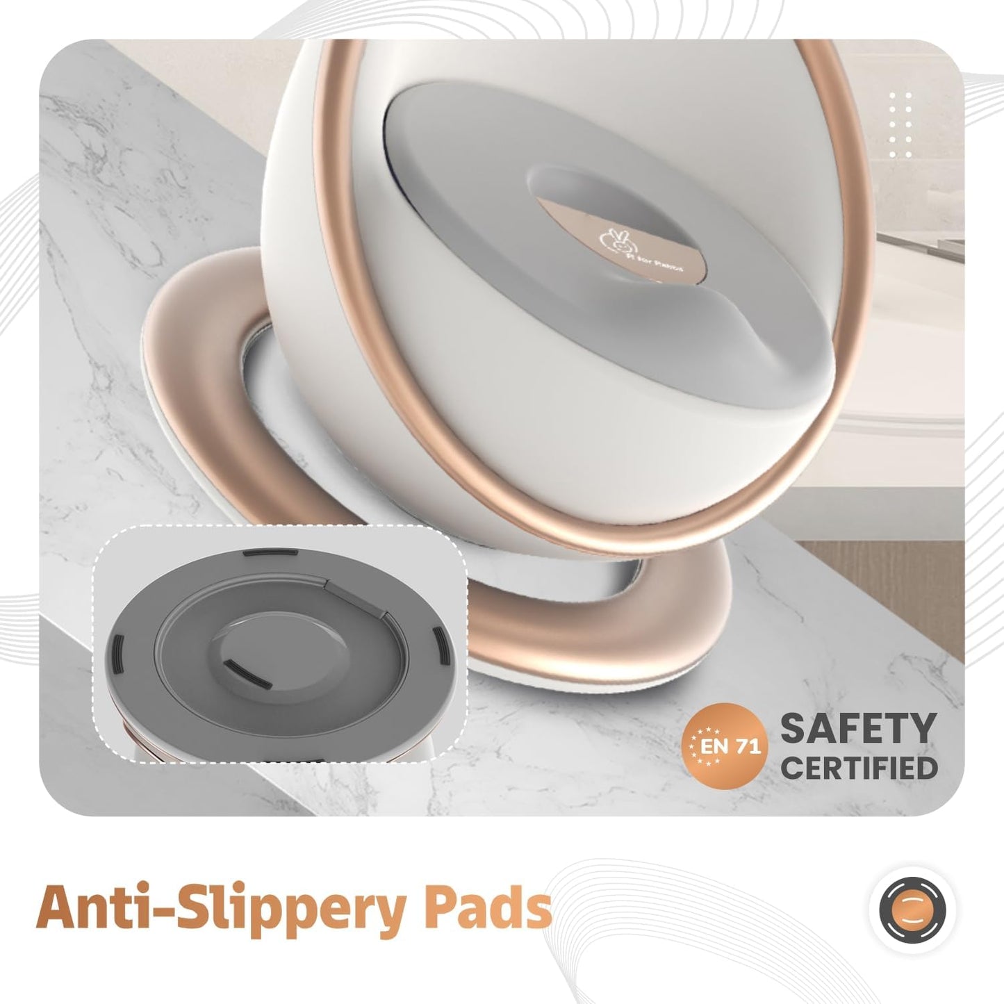 Oddler Potty Training Toilet – Portable Kids Potty Chair with Soft PU Seat Cushion, Removable Bowl, Anti-Slip Base & Ergonomic Design for Home & Travel - Adenzo Comfies