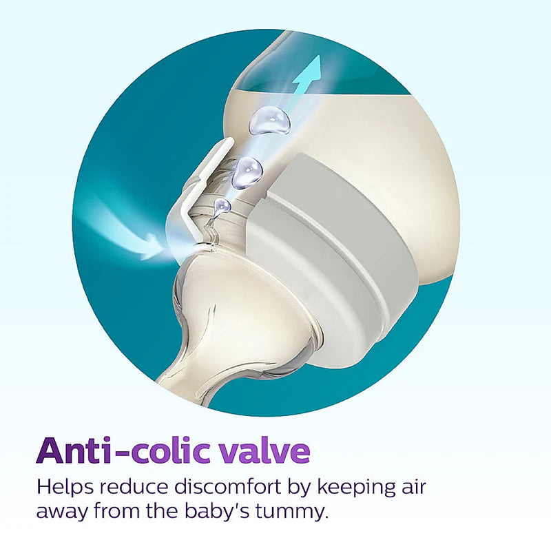 AVENT Philips SCY761/02 Avent Anti-Colic Flow 1 Baby Bottle Nipple for 0+ Months Babies, (Pack of 2)